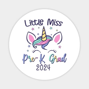 Little Miss Pre K Grad Preschool Prek Graduation 2024 Kids Magnet